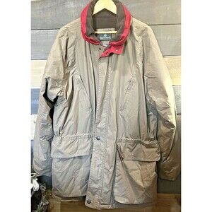 Rainforest Men's Beige Filler Coat Jacket w/Pockets Size XL VGC!